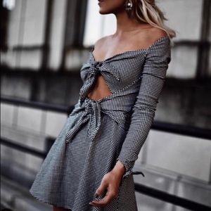 LPA GINGHAM DRESS SIZE XS